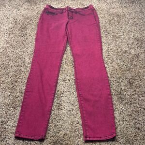 LEI Emma Jegging Magenta Pink Acid Wash Skinny Jeans Womens Size 9 Regular